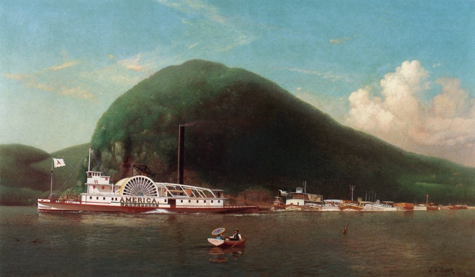 The American and the Coquette at Storm King on the Hudson, vintage artwork by James Gale Tyler, 12x8" (A4) Poster