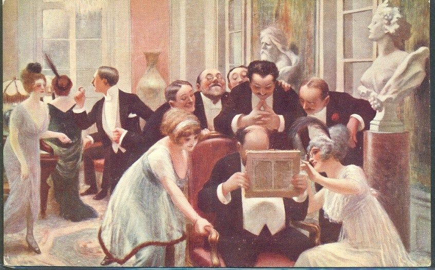 The Frago, vintage artwork by Albert Guillaume, 12x8" (A4) Poster