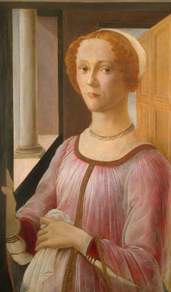 Smeralda Bandinelli (after Sandro Botticelli), vintage artwork by Christiana Herringham, 12x8" (A4) Poster