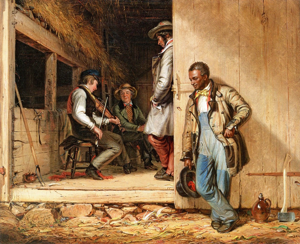 The Power of Music, vintage artwork by William Sidney Mount, A3 (16x12") Poster Print