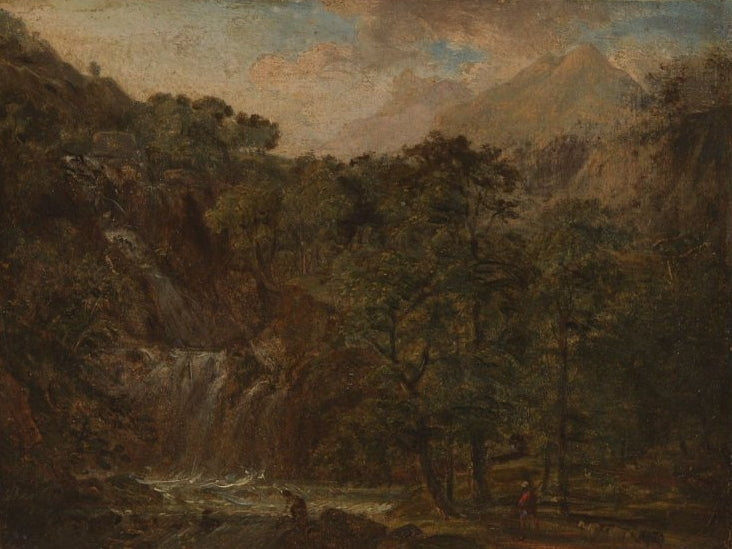 The Cascade, vintage artwork by Jean-Victor Bertin, 12x8" (A4) Poster