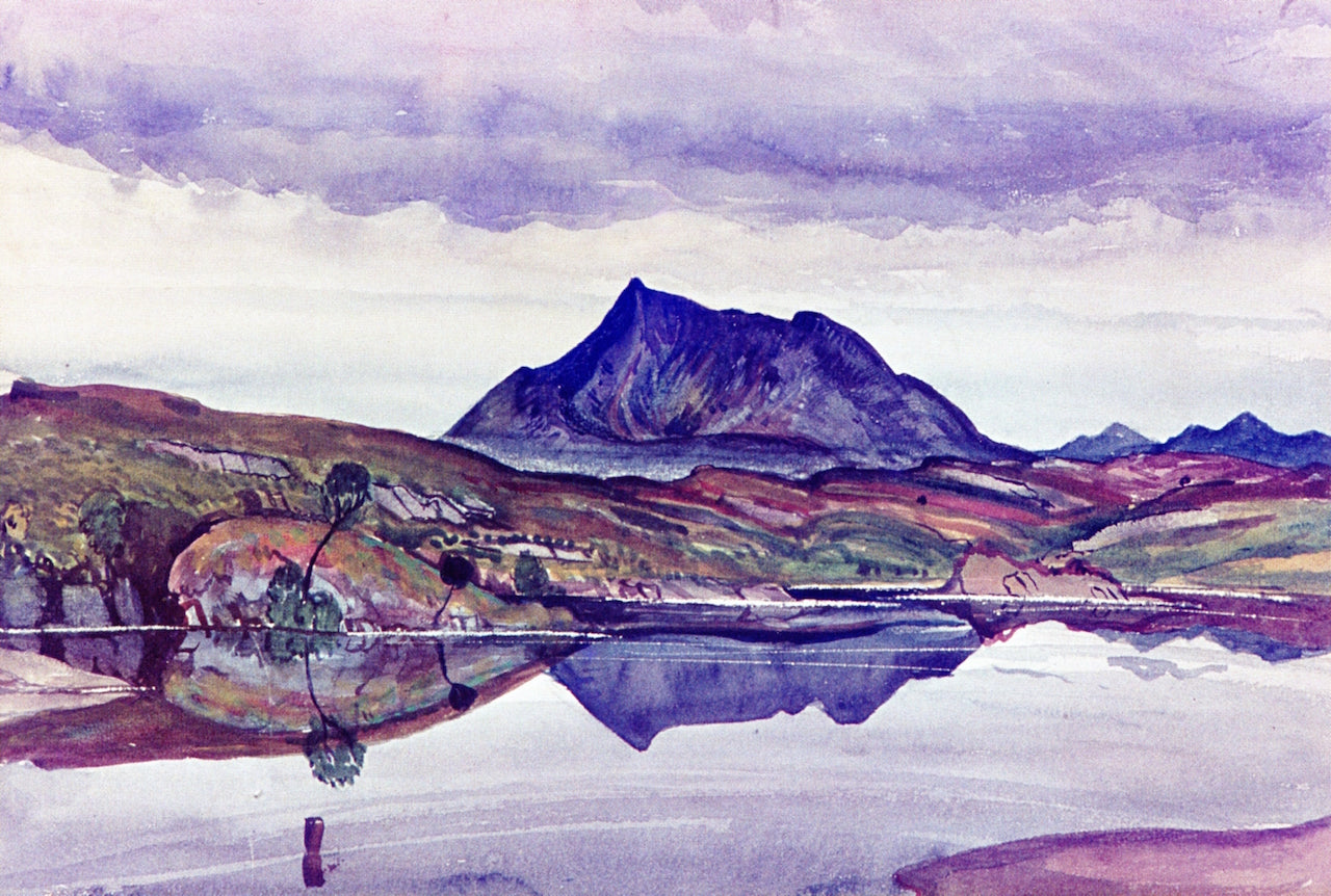 Moel Sîabod - Grey Day by James Dickson Innes,16x12(A3) Poster