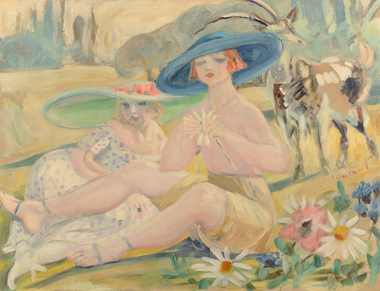 Women in the Park by Jacqueline Marval,A3(16x12")Poster