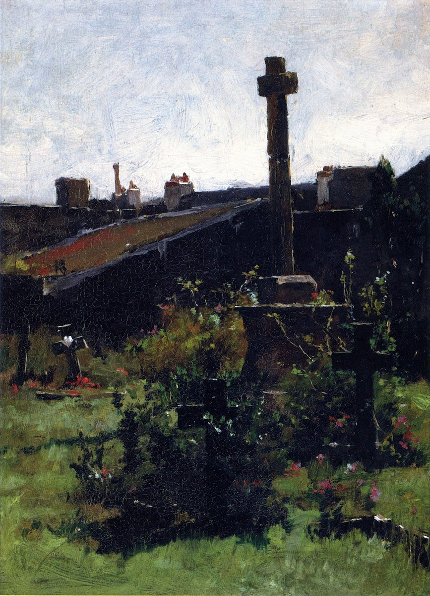 Brittany Crosses, vintage artwork by Dennis Miller Bunker, 12x8" (A4) Poster