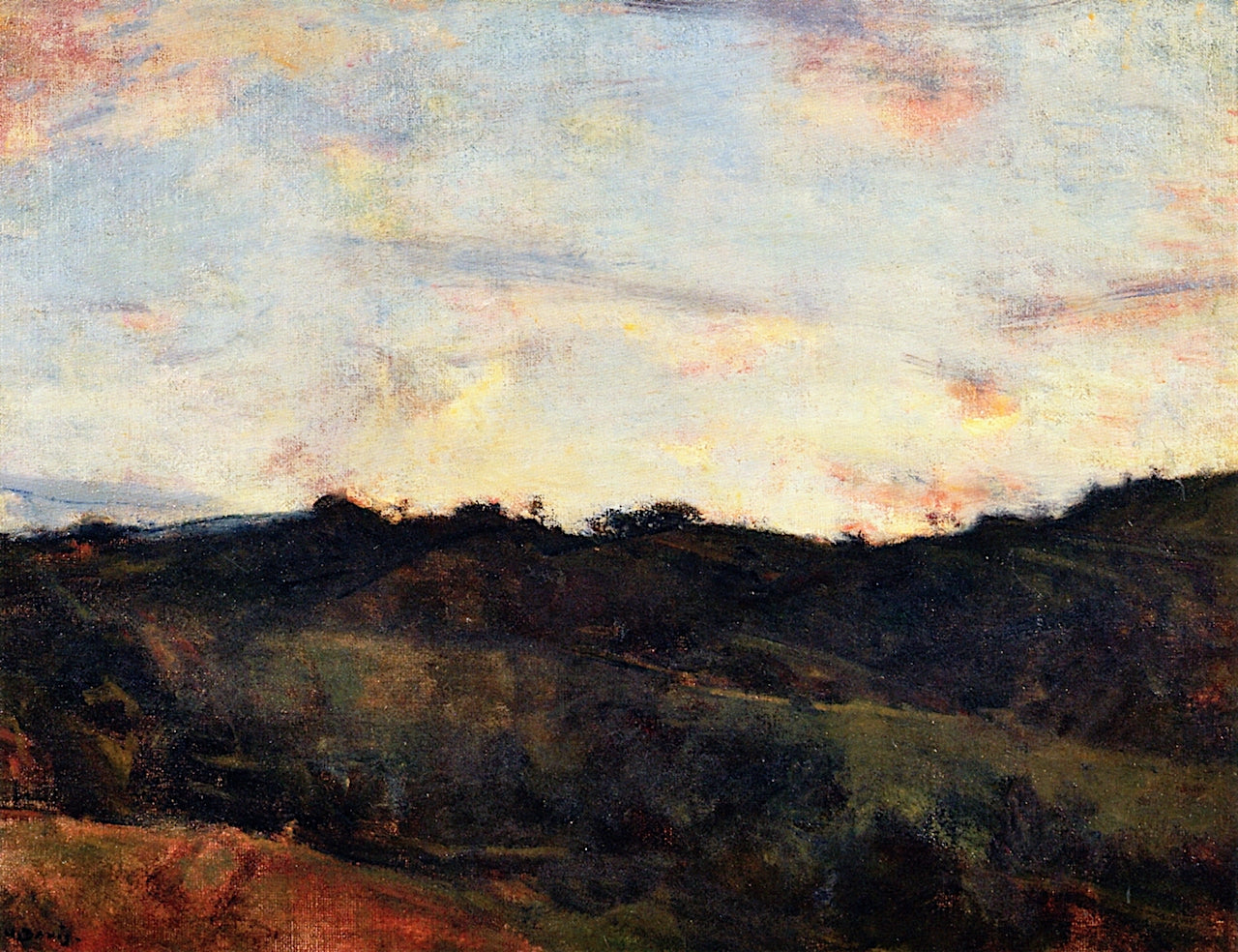 Afterglow, Late Summer, vintage artwork by Charles Harold Davis, 12x8" (A4) Poster