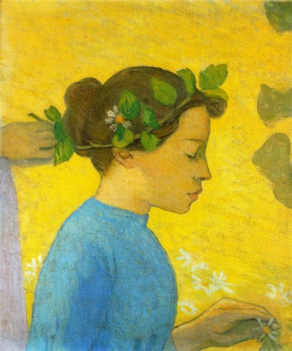 Girl with chain of flowers by Aristide Maillol,A3(16x12")Poster