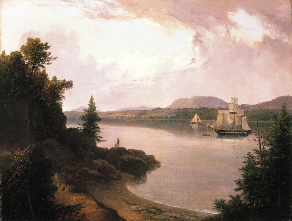View on the St. Croix River near Robbinston, vintage artwork by Thomas Doughty, A3 (16x12") Poster Print