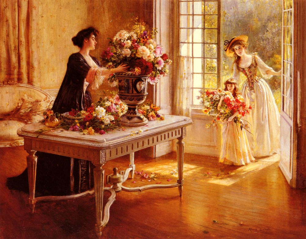 Fresh From The Garden, vintage artwork by Albert Lynch, 12x8" (A4) Poster