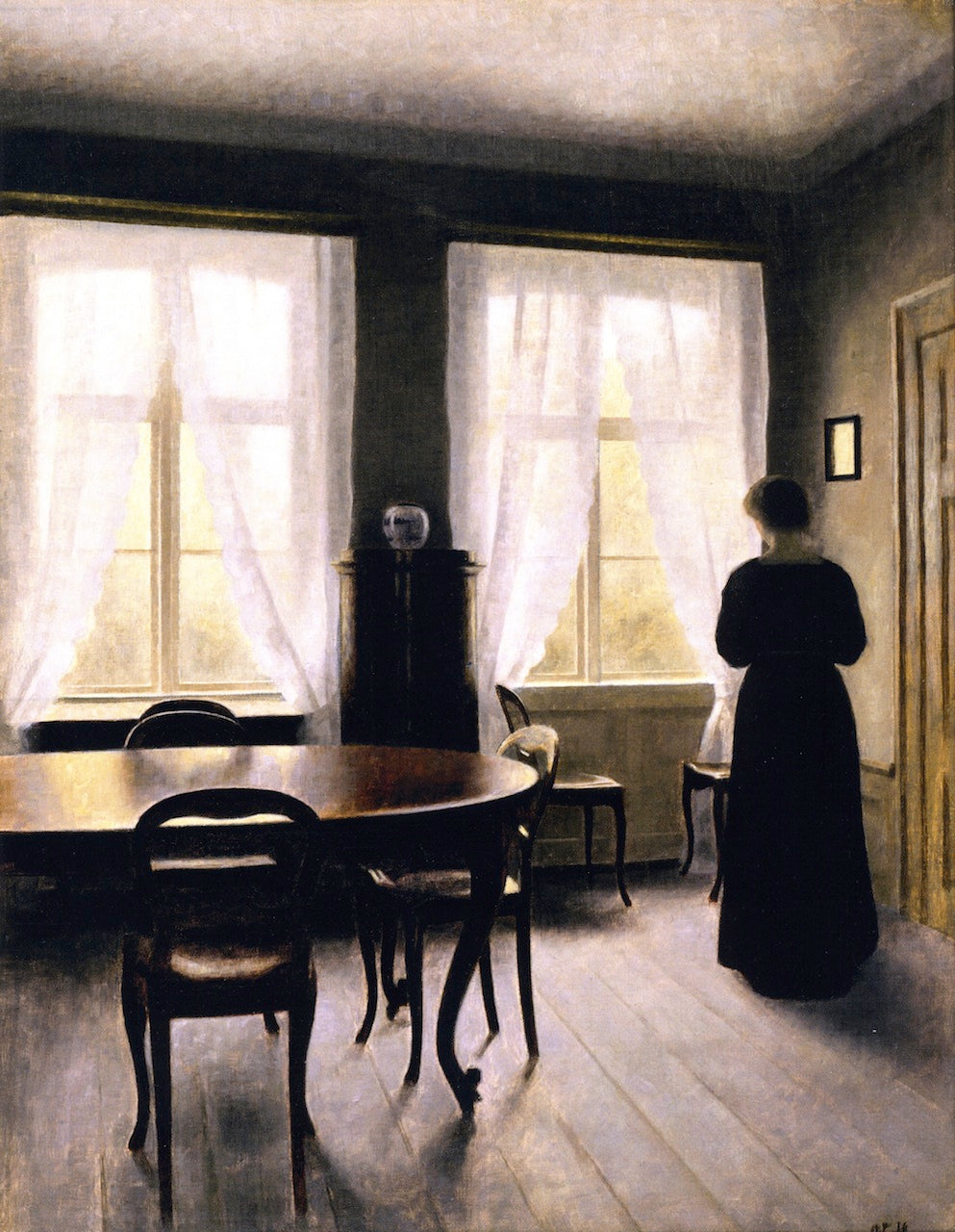 Interior, Frederiksberg Alle by Vilhelm Hammershoi,A3(16x12")Poster