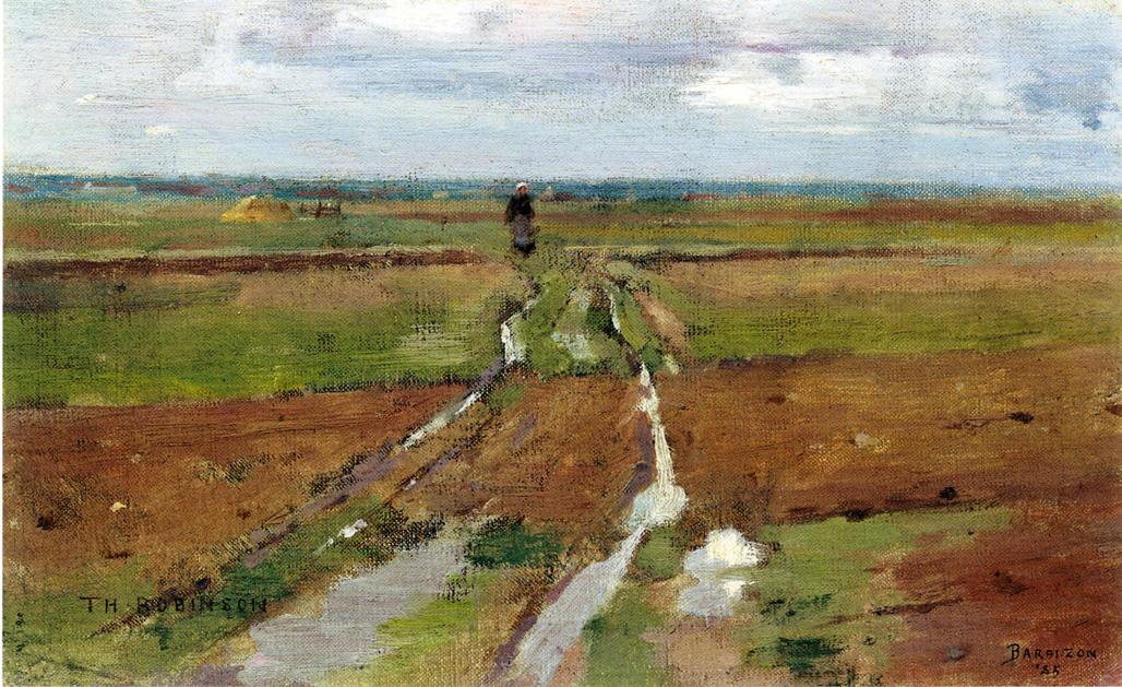 Barbizon, vintage artwork by Theodore Robinson, 12x8" (A4) Poster