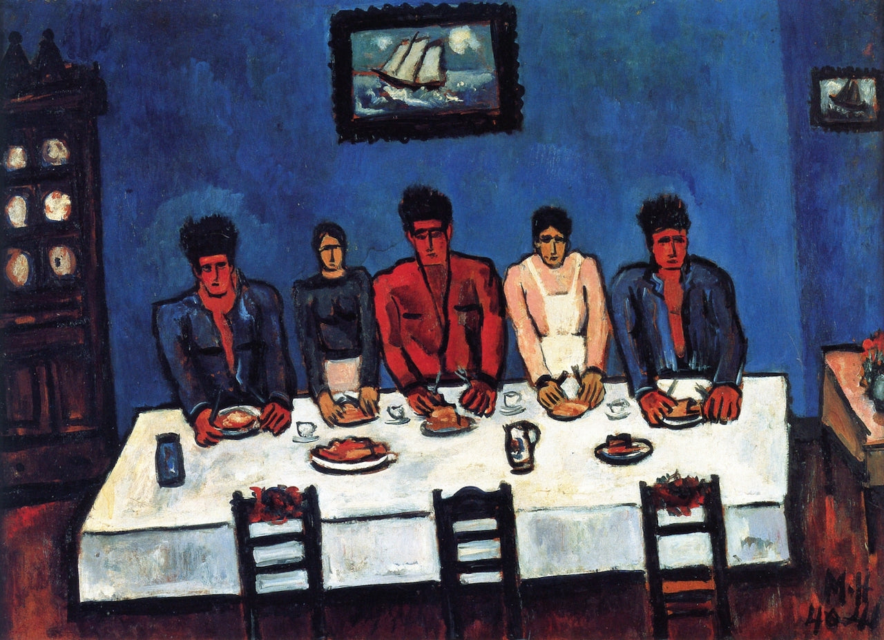 The Fishermen's Last Supper, vintage artwork by Marsden Hartley, 12x8" (A4) Poster