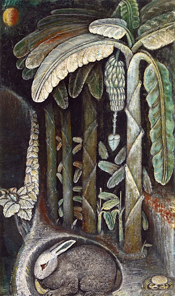 Banana Plantation, vintage artwork by John Dunkley, 12x8" (A4) Poster