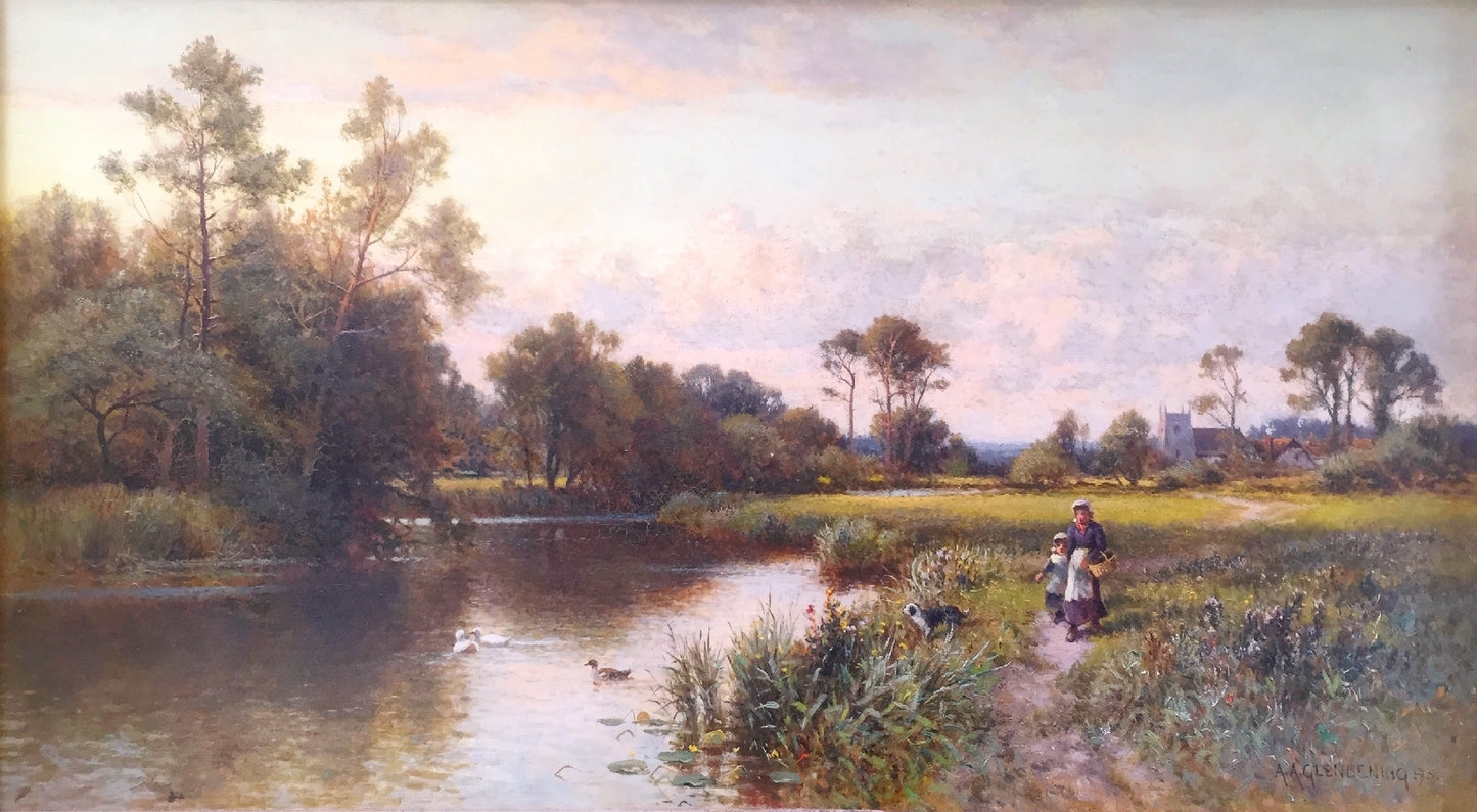New Bourne, Lincolnshire by Alfred Augustus Glendening, Jr.,A3(16x12")Poster