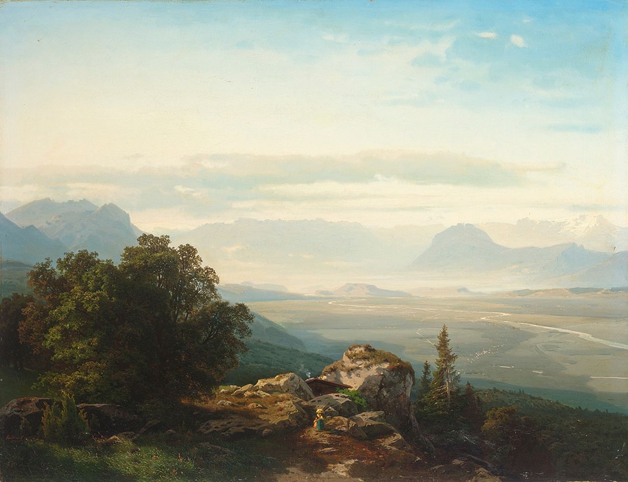 d child in an Italianate landscape by Leopold von Kalckreuth,A3(16x12")Poster