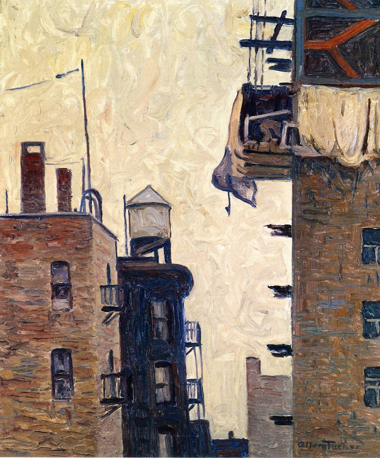 Apartment Building, vintage artwork by Allen Tucker, 12x8" (A4) Poster