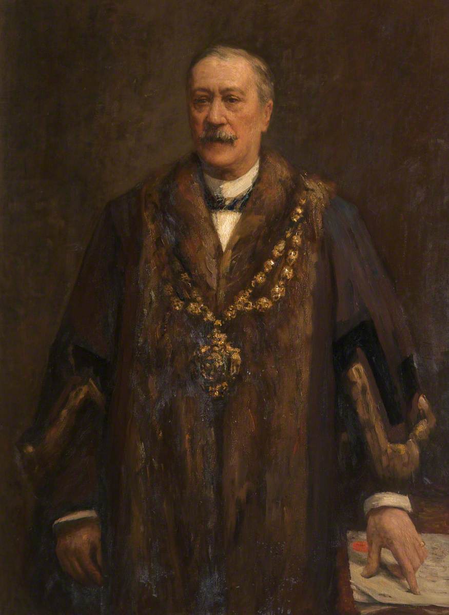 James Yates, Mayor of Oldham, vintage artwork by Frederick William Jackson, 12x8" (A4) Poster