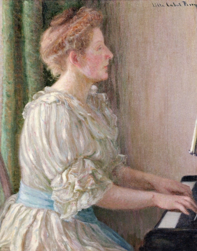 Portrait of the Hon. Lady Bellingham, vintage artwork by Lilla Cabot Perry, 12x8" (A4) Poster