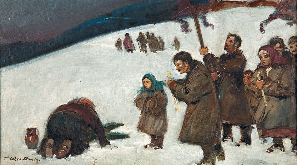 Epiphany, vintage artwork by Theodor Axentowicz, 12x8" (A4) Poster