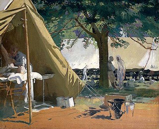 s, in a Canadian Hospital by Sir William Orpen, R.A., R.H.A.,16x12(A3) Poster