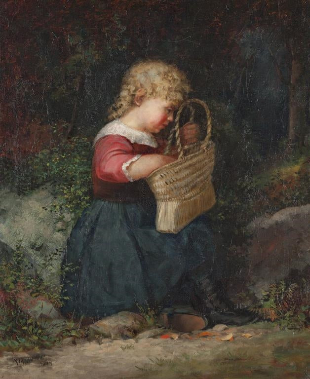 The Lunch Basket, vintage artwork by William Lees Judson, 12x8" (A4) Poster