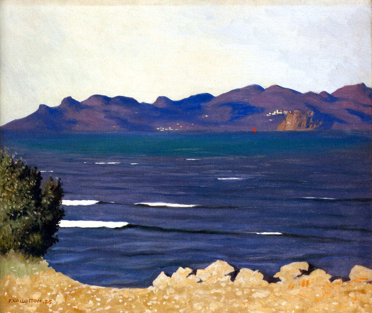 The Esterel and the Bay of Cannes, vintage artwork by Felix Vallotton, 12x8" (A4) Poster