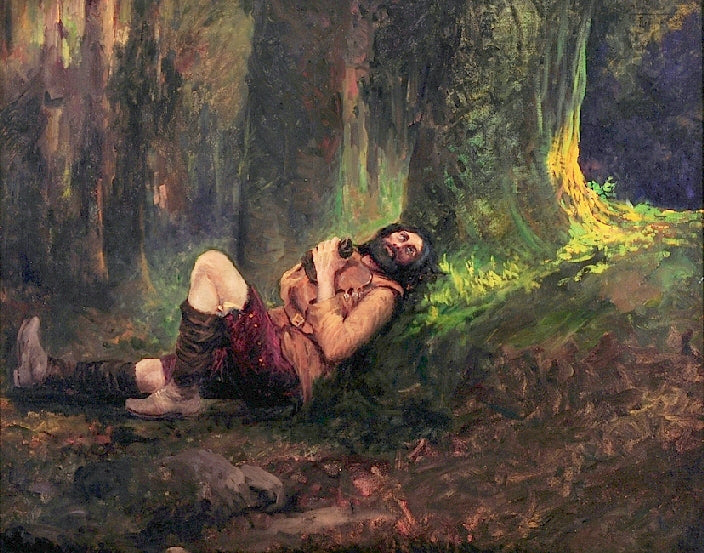 Death of a Bandeirante, vintage artwork by Antonio Parreiras, 12x8" (A4) Poster