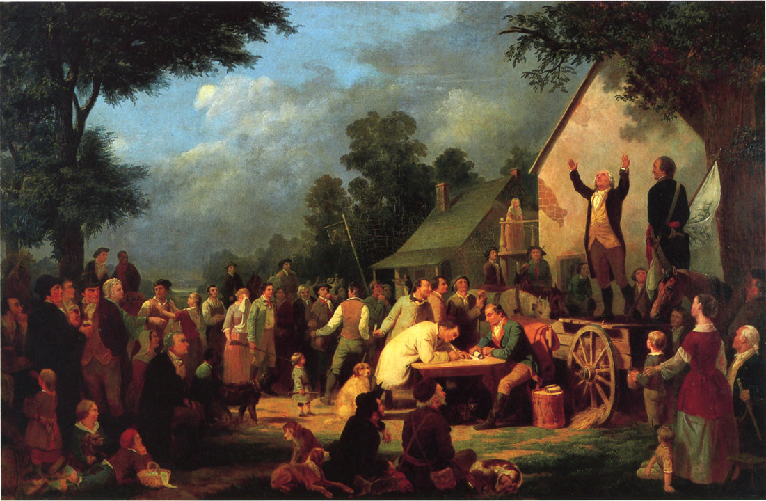 Recruiting for the Continental Army, vintage artwork by William Tylee Ranney, A3 (16x12") Poster Print