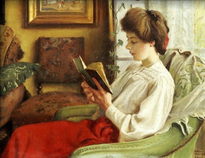 A Good Book by Paul-Gustave Fischer,A3(16x12")Poster