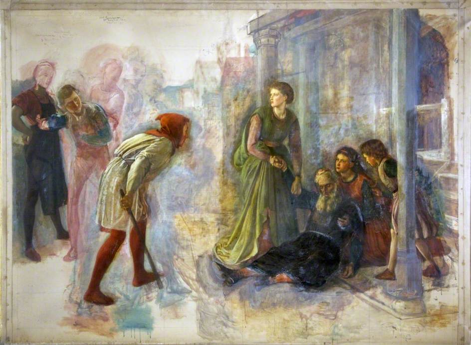 Christians and Christians, vintage artwork by Robert Braithwaite Martineau, 12x8" (A4) Poster