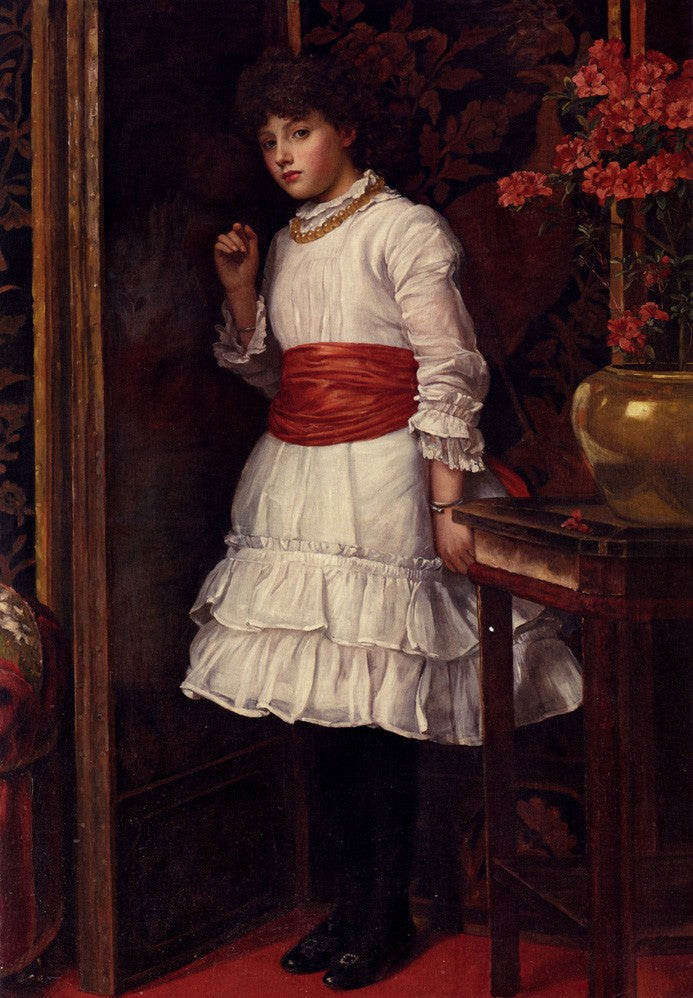 Matilda in the Red Sash, vintage artwork by Maria Brooks, 12x8" (A4) Poster