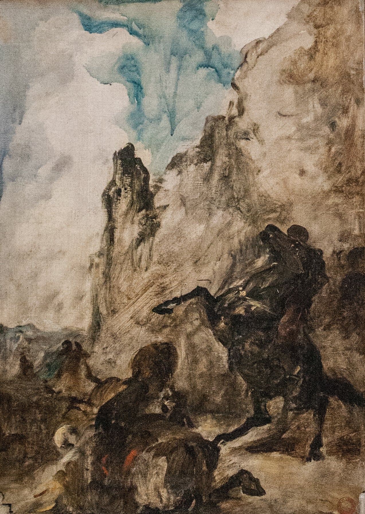 Lion Hunting, vintage artwork by Eugène Fromentin, A3 (16x12") Poster Print