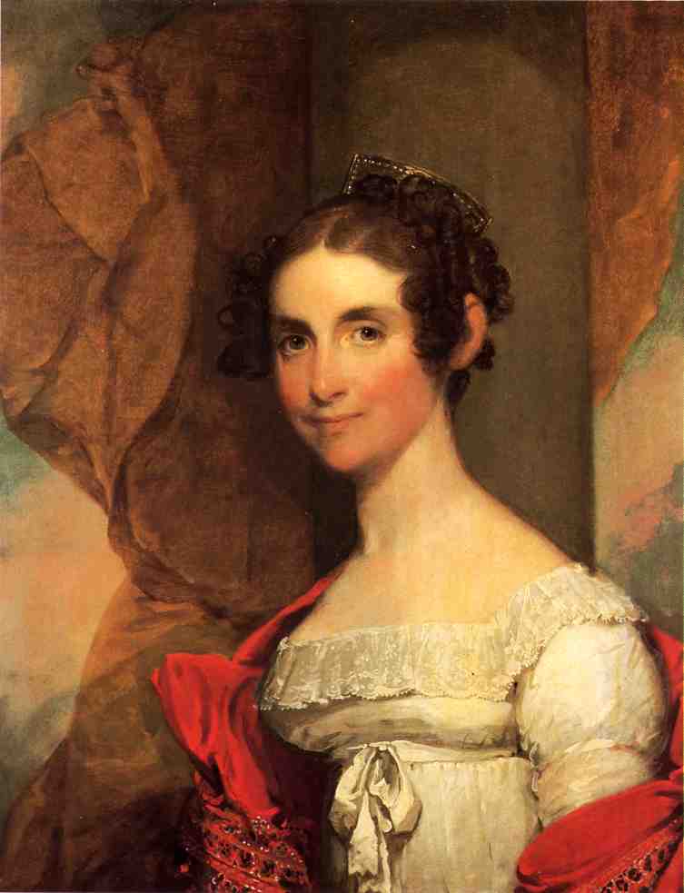 Elizabeth Porter Wheeler, vintage artwork by Gilbert Stuart, 12x8" (A4) Poster