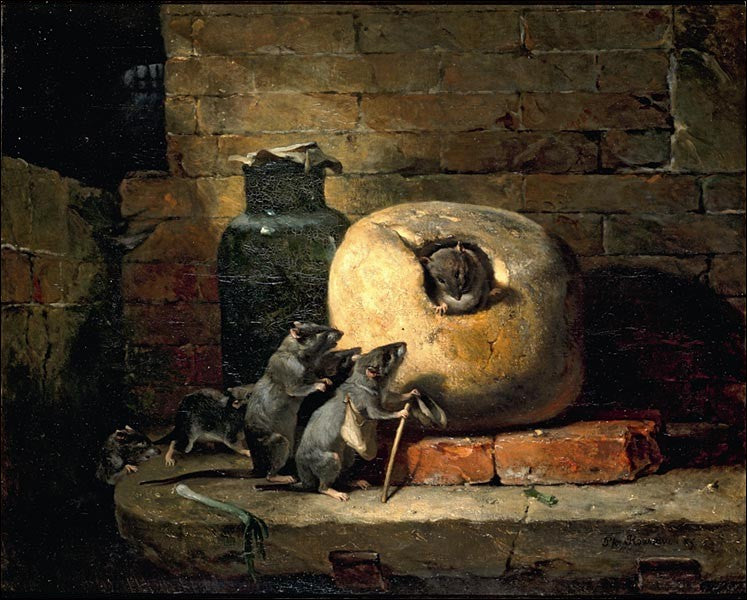 The Rat Who Withdrew From The World, vintage artwork by Philippe Rousseau, A3 (16x12") Poster Print