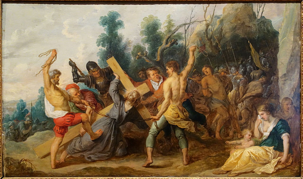 Road to Calvary, vintage artwork by Frans Francken the Younger, 12x8" (A4) Poster