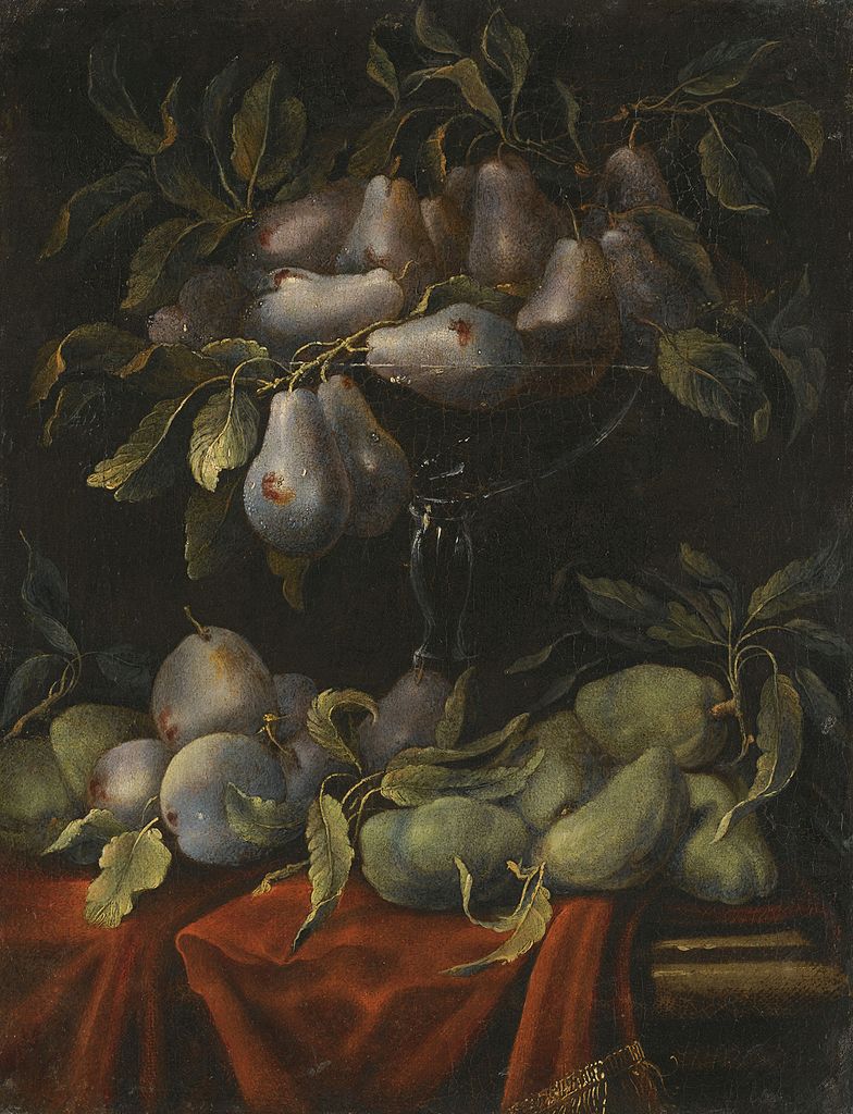 Still Life with Fruit and Glass Tazzas by Carlo Manieri,16x12(A3) Poster