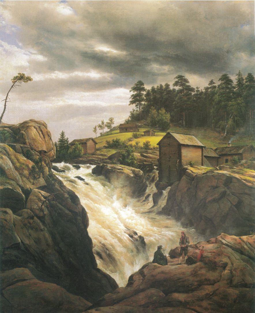 Labrofossen, vintage artwork by Johan Christian Claussen Dahl, A3 (16x12") Poster Print