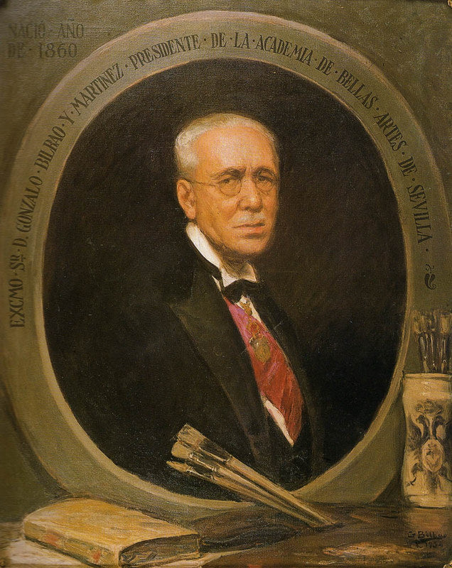 Autorretrato, vintage artwork by Gonzalo Bilbao Martínez, 12x8" (A4) Poster