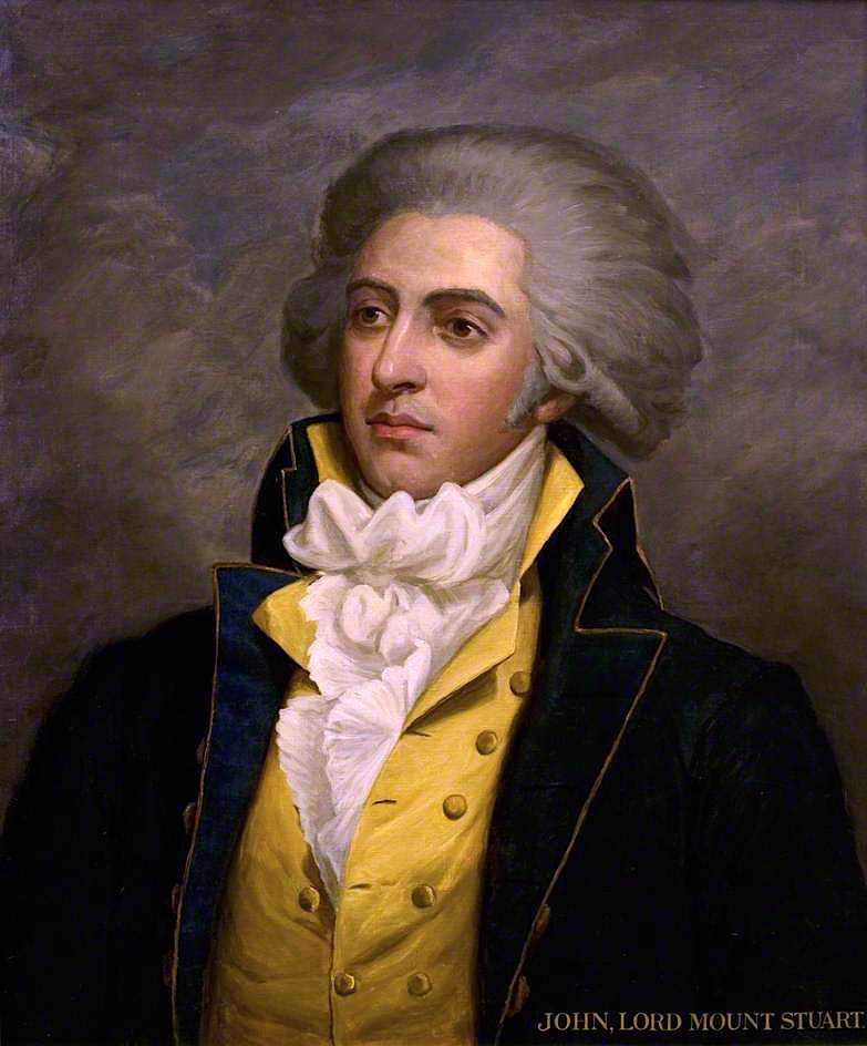 Viscount Mount Stuart, Provost of Rothesay, vintage artwork by After Mather Brown, 12x8" (A4) Poster