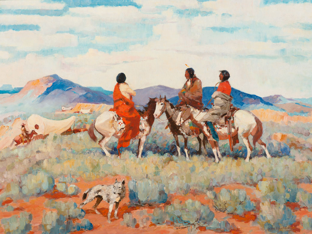 Along the Old Trail, vintage artwork by Laverne Nelson Black, 12x8" (A4) Poster