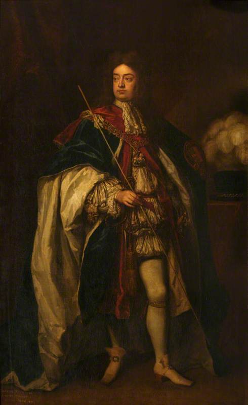 Charles Sackville, 6th Earl of Dorset and 1st Earl of Middlesex, vintage artwork by Sir Godfrey Kneller, BT., 12x8" (A4) Poster