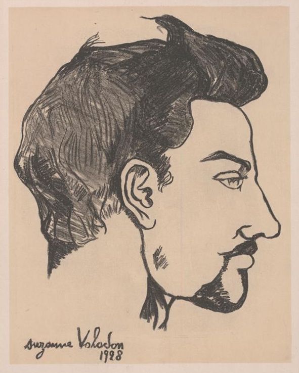 Portrait of Utrillo in Profile by Suzanne Valadon,A3(16x12")Poster