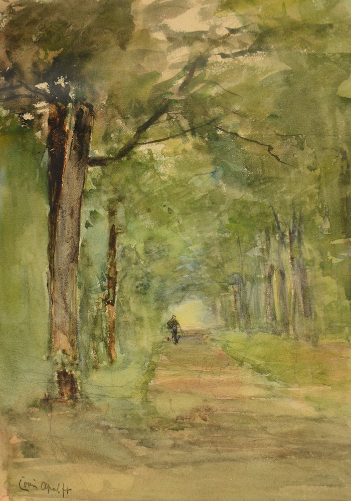 Summer Lane, vintage artwork by Louis Apol, 12x8" (A4) Poster