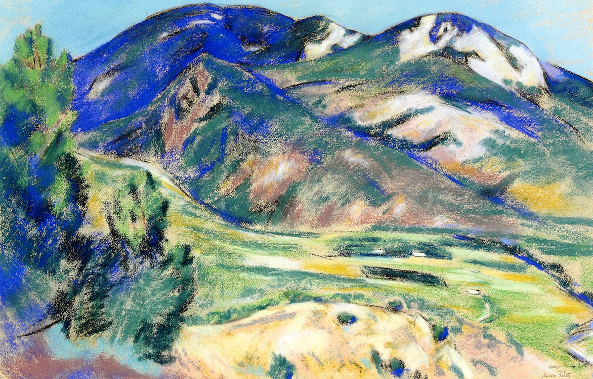 Arroyo Hondo, New Mexico, vintage artwork by Marsden Hartley, 12x8" (A4) Poster