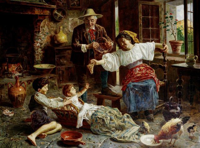 A first taste of the harvest by Eugenio Zampighi,A3(16x12")Poster