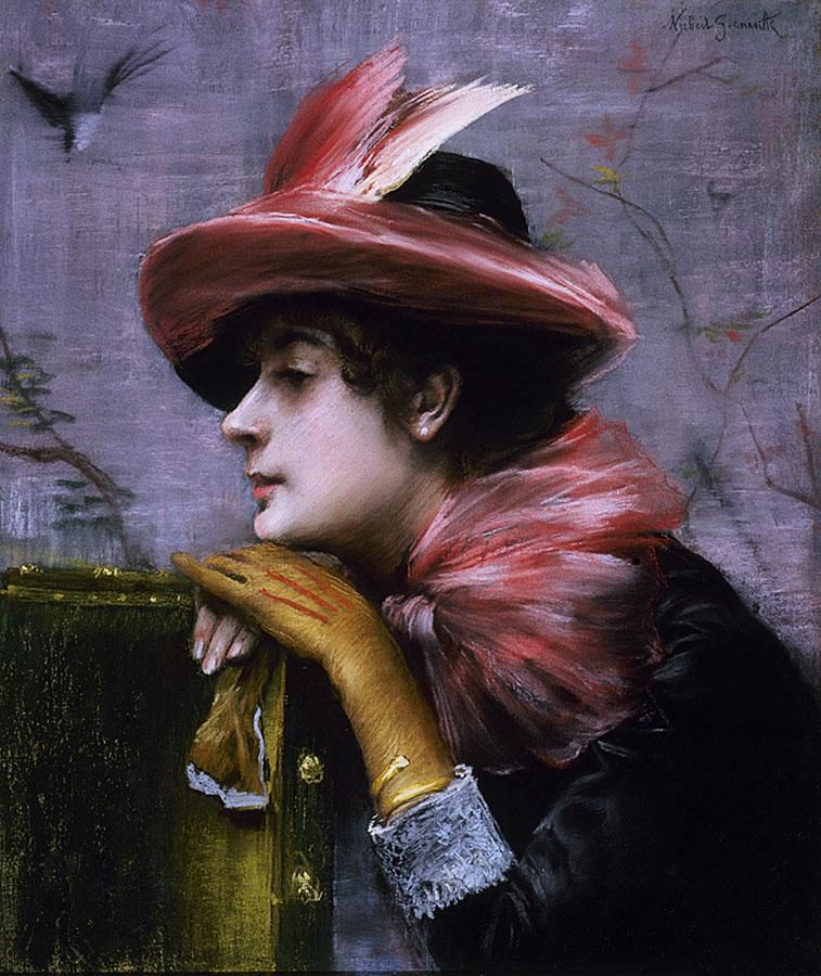 A Portrait of Anna Goeneutte by Norbert Goeneutte,A3(16x12")Poster