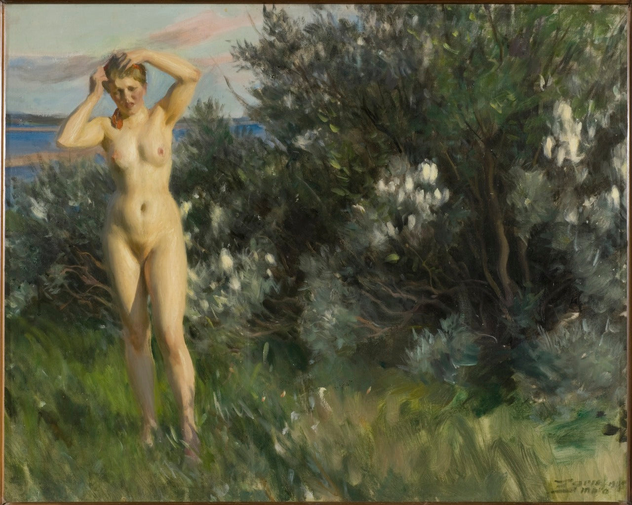 By Lake Siljan by Anders Zorn,A3(16x12")Poster