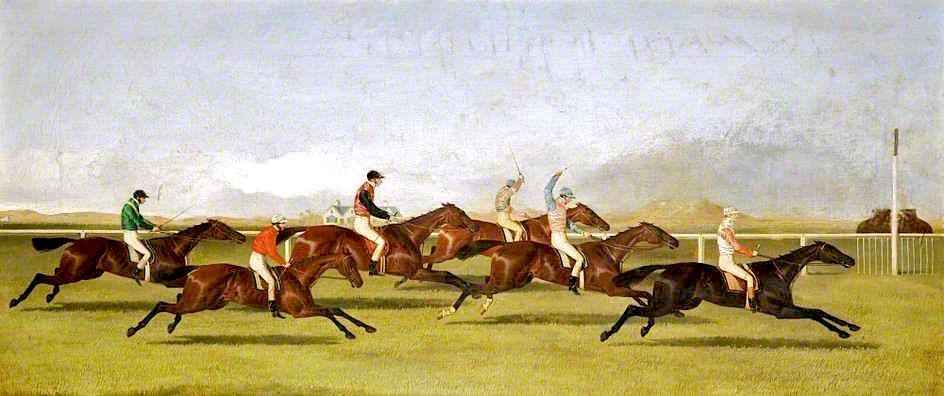 Racing at Hoylake, vintage artwork by John Dalby , A3 (16x12") Poster Print