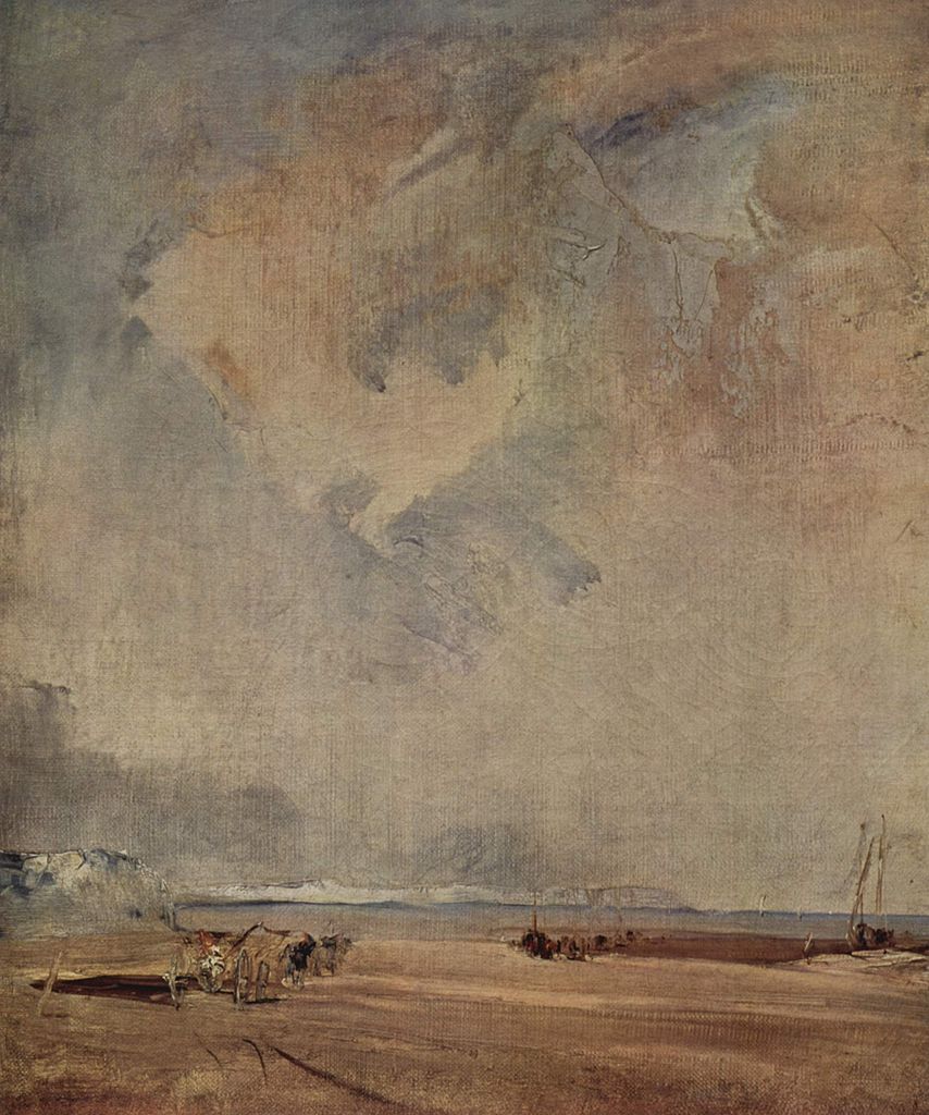 Normandy Coast, vintage artwork by Richard Parkes Bonington, A3 (16x12") Poster Print