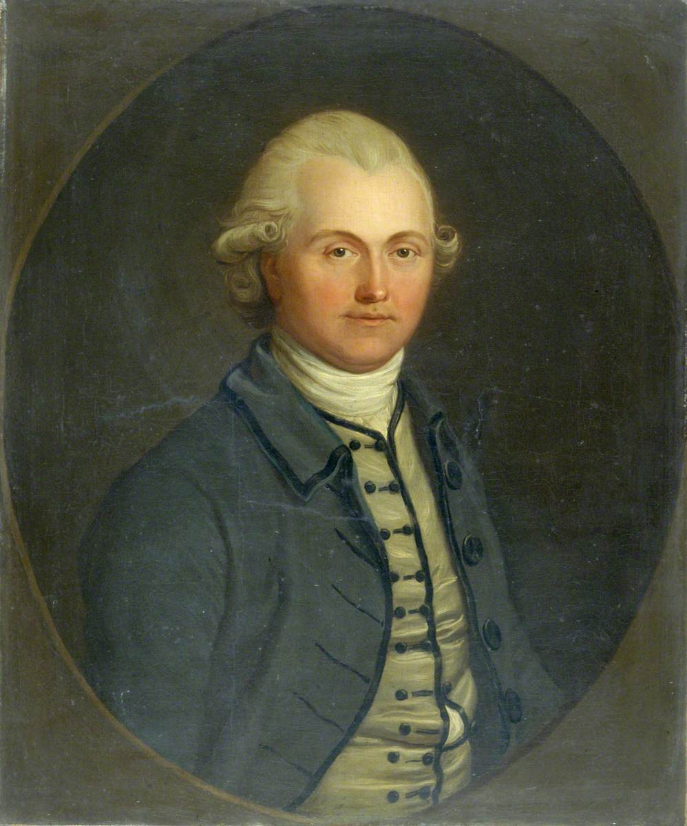 Reverend Edward Hughes (1738–1815), of Kimmel and Llysdulas, vintage artwork by British School 18th Century - Unknown, 12x8" (A4) Poster