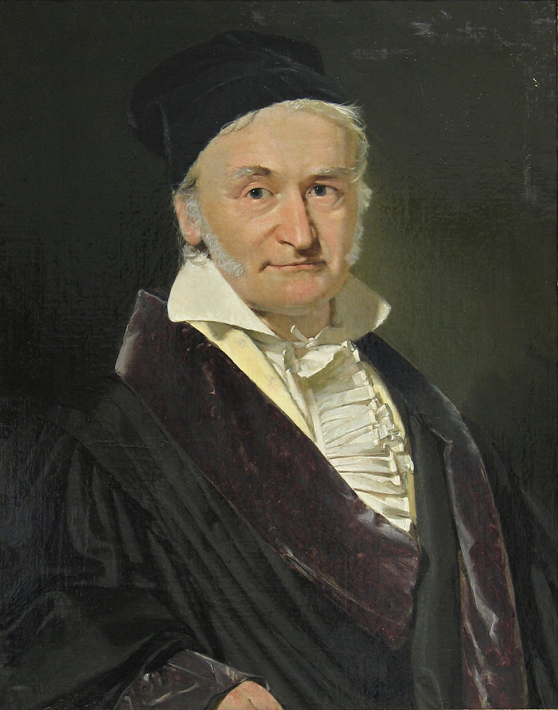 Carl Friedrich Gauss, vintage artwork by Christian Albrecht Jensen, 12x8" (A4) Poster
